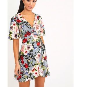Pretty Little Thing Floral Print Wrap Dress